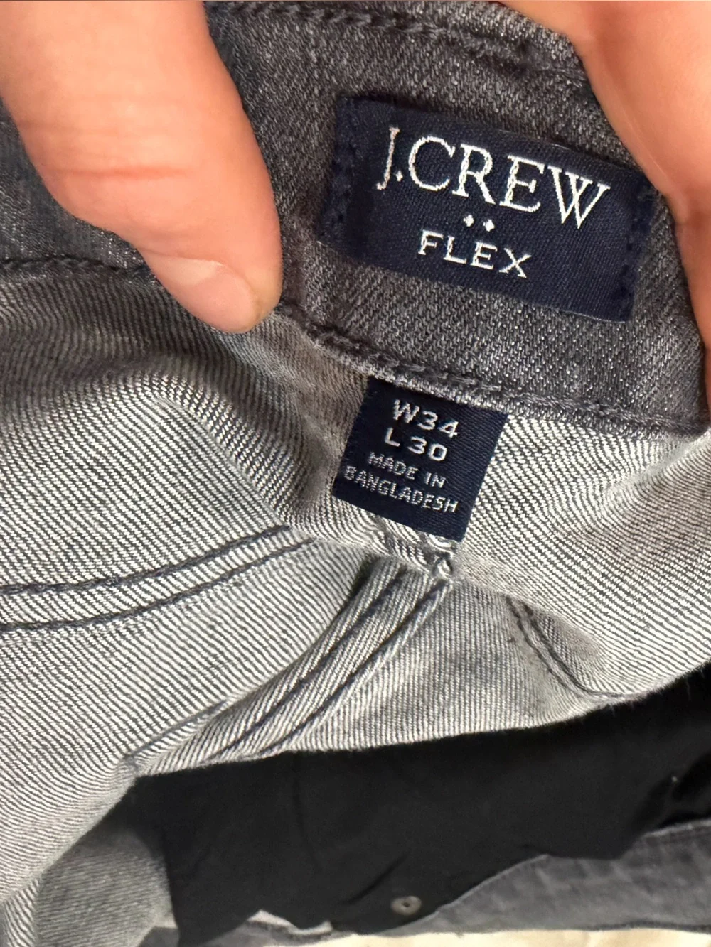 J crew Straight-fit grey jean in signature flex